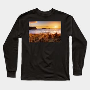 Worms Head, Rhossili Bay Long Sleeve T-Shirt